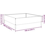 vidaXL Povišena vrtna gredica maslinastozeleni 100x100x33,5 cm čelik | shoptok.hr