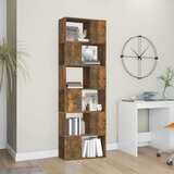 vidaXL Knjižna omara/pregrada dimljeni hrast 60x24x186 cm | Shoptok.si