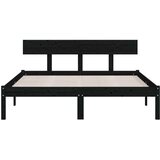  Posteljni okvir črn iz trdne borovine 140x190 cm, (20906214) | Shoptok.si