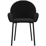  Jedilni stoli 2 kosa črn žamet, (20701291) | Shoptok.si