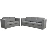 vidaXL Dvodijelni set sofa od tkanine svijetlosivi | shoptok.hr