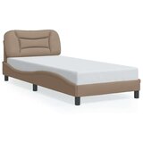  Okvir kreveta s LED svjetlima cappuccino 90x190 cm umjetna koža Cijene