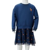  Dječja haljina s dugim rukavima modra 128 | shoptok.hr