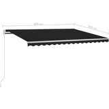  Ročno zložljiva tenda z LED lučmi 400x300 cm antracitna - - antracit siva - 29.1 - 400 x 300 cm - 2025- | Shoptok.si
