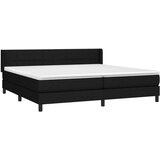  Box spring postelja z vzmetnico črn 200x200 cm blago, (20788985) | Shoptok.si