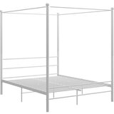  Posteljni okvir z ogrodjem za baldahin bel kovinski 160x200 cm, (20606278) | Shoptok.si