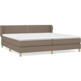  Box spring postelja z vzmetnico taupe 200x200 cm blago, (21089226) | Shoptok.si