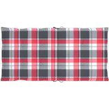  Jastuci za stolice 6 kom crveni karirani 100x50x3 cm od tkanine | shoptok.hr