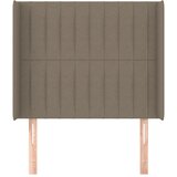  Uzglavlje s ušima smeđesivo 93x16x118/128 cm od tkanine | shoptok.hr