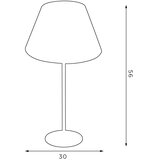  Stona lampa ARDEN 1xE27/60W/230V, prečnik 30 cm, bela | Eponuda.com