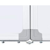  Magnetna bijela ploča sklopiva 120 x 80 x 1,7 cm aluminijska | shoptok.hr