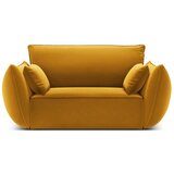 Mazzini Sofas Gorčično rumen žameten fotelj Vanda – Cene