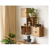 House Nordic Polica s više razina od punog hrasta u prirodnoj boji 18 cm Townsville – | shoptok.hr