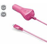 Celly auto punjač sa microusb kablom u pink boji Cene