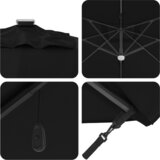 vidaXL Cantilever Roma nadstrešek z LED črn 286x285x270 cm aluminij | Shoptok.si