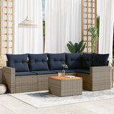 vidaXL 6-dijelni set vrtnih sofa od poliratana s jastucima sivi | shoptok.hr
