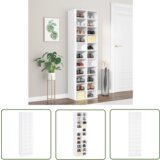 The Living Store Omara za čevlje bela 54x34x183 cm iverna plošča - Omara Za Čevlje, (21744652) | Shoptok.si