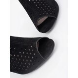 GOODIN Black suede heeled sandals | shoptok.hr