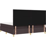  LED Box Spring Krevet Tamno smeđa 200 x 200 cm tkanina | shoptok.hr