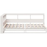  Krevet s regalom za knjige bez madraca bijeli 90x190cm borovina | shoptok.hr
