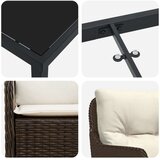 vidaXL 5-dijelni set vrtnih stolica s jastučićima smeđa poli ratan | shoptok.hr