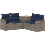  Set sofe 5 kom. Siva i tamnoplava Poli Rattan i čelik | shoptok.hr