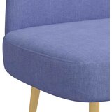  Oblikovana klupa s naslonjačem Trapere plave boje Poliester | shoptok.hr