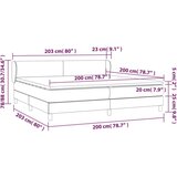  S oprugama i madracem svjetlosivi 200 x 200cm od tkanine | shoptok.hr