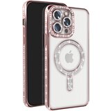 AVIZAR Diamantno ohišje za iPhone 13 Pro MagSafe Obris Strass, Roza, (5000010311) | Shoptok.si