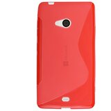  Gumijasti / gel etui S-Line za Microsoft Lumia 540 - rdeči Cene