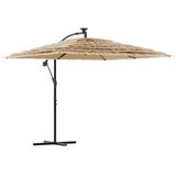  Vrtni suncobran LED s čeličnom šipkom smeđi 246 x 246 x 230 cm | Eponuda.com