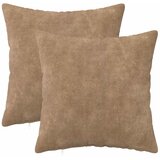  Jastuk s jastukom HEERLEN 2 kom. Sivosmeđa Mikrofibra Flis - Sivosmeđa 35 x 35 cm 2 | shoptok.hr