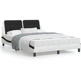 vidaXL Okvir kreveta LED bijelo-crni 140 x 200 cm od umjetne kože Cijene