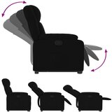  Naslonjač na podizanje od tkanine crni | shoptok.hr