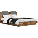  Okvir kreveta s uzglavljem s uzglavljem Staro drvo 140 x 200 cm | Eponuda.com