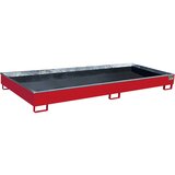 eurokraft pro Regalna talna kadica z vstavkom iz PE, PE-vstavek, 540 l, 3265 x 1315 x 270 mm, rdeče barve | Shoptok.si