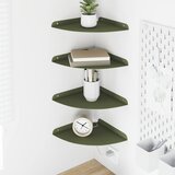  Lebdeća polica s policom 4 pcs Maslinasto zelena 24 x 24 x 2 cm | Eponuda.com
