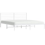  Metalni okvir za krevet s uzglavljem bijeli 183x213 cm | shoptok.hr