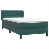 Box Spring krevet s madracem tamnozeleni 80x220 cm baršun | shoptok.hr