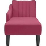 vidaXL Počivalnik z desnim naslonom za roke vinsko rdeč žamet | Shoptok.si