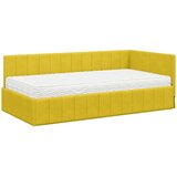  Kutni krevetni okvir s madracem 2 kom. Žuta 90 x 190 cm Baršun | Shoptok.si