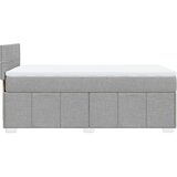 vidaXL Box spring postelja z vzmetnico svetlo siva 90x190 cm blago | Shoptok.si