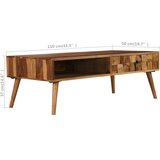  Stolić za kavu od masivnog drva akacije s premazom boje meda 110 x 50 x 37 cm | shoptok.hr