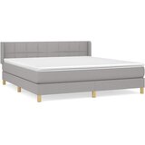  Krevet box spring s madracem svjetlosiva 160x200 cm tkanina | shoptok.hr