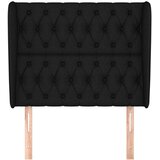  Uzglavlje s ušima crno 93x23x118/128 cm od tkanine | shoptok.hr