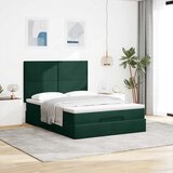  Ottoman krevet s madracima i LED diodama tamnozeleni 140x190 cm baršun | shoptok.hr