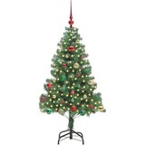 vidaXL Božično drevo med 150 LED z stojalom Zelena 150 cm PVC | Shoptok.si