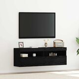 TV zidni ormar s LED svjetlima 2 pcs Crni hrast 60 x 30 x 40 cm | Eponuda.com
