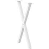 vidaXL noge za blagovaonski stol u obliku slova x, 2 kom, bijele, 57 x (72-73) cm, čelik | shoptok.hr
