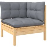  9-dijelna vrtna garnitura od borovine sa sivim jastucima | shoptok.hr